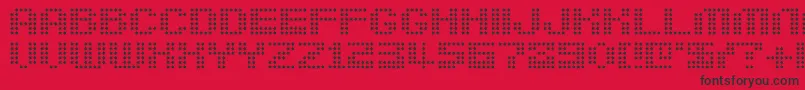 フォントBerirg – 赤い背景に黒い文字