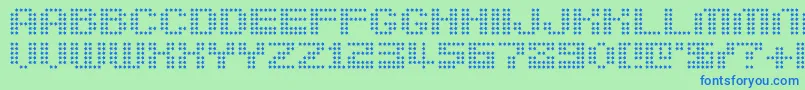 Berirg-fontti – siniset fontit vihreällä taustalla