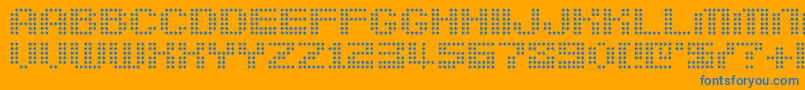 フォントBerirg – オレンジの背景に青い文字