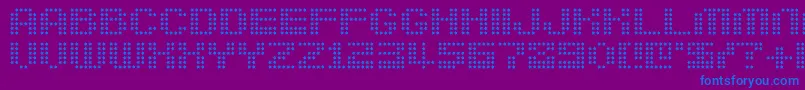 フォントBerirg – 紫色の背景に青い文字