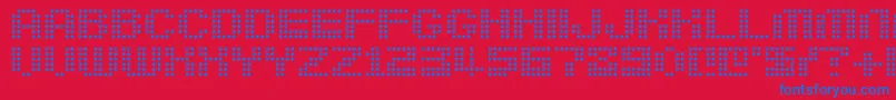 フォントBerirg – 赤い背景に青い文字