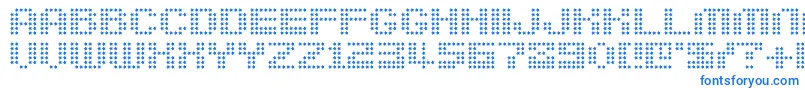 Berirg-fontti – siniset fontit valkoisella taustalla