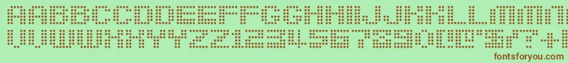Berirg-fontti – ruskeat fontit vihreällä taustalla