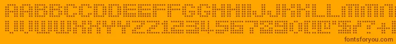 フォントBerirg – オレンジの背景に茶色のフォント