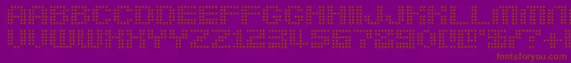 フォントBerirg – 紫色の背景に茶色のフォント