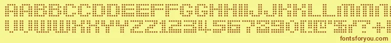 Berirg-fontti – ruskeat fontit keltaisella taustalla