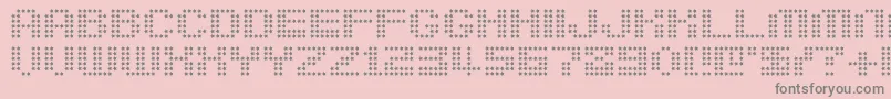 Berirg-fontti – harmaat kirjasimet vaaleanpunaisella taustalla