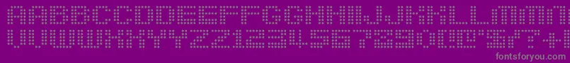 フォントBerirg – 紫の背景に灰色の文字