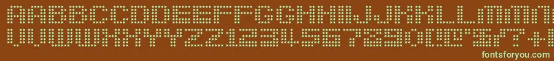 Шрифт Berirg – зелёные шрифты на коричневом фоне