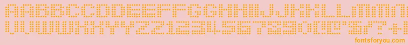 Berirg-Schriftart – Orangefarbene Schriften auf rosa Hintergrund