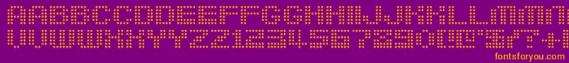 フォントBerirg – 紫色の背景にオレンジのフォント
