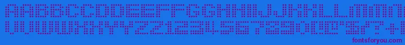 Berirg-Schriftart – Violette Schriften auf blauem Hintergrund