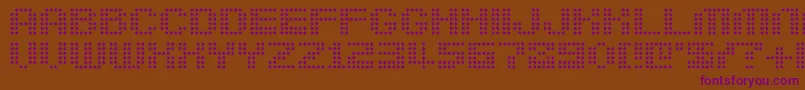 Berirg-fontti – violetit fontit ruskealla taustalla