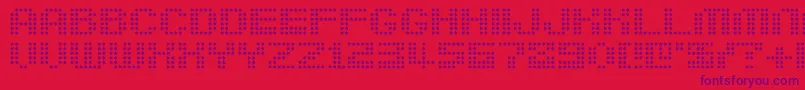 Berirg-Schriftart – Violette Schriften auf rotem Hintergrund