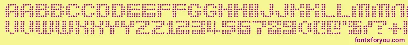 Шрифт Berirg – фиолетовые шрифты на жёлтом фоне