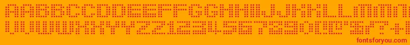 フォントBerirg – オレンジの背景に赤い文字