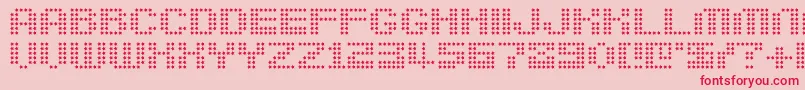 フォントBerirg – ピンクの背景に赤い文字