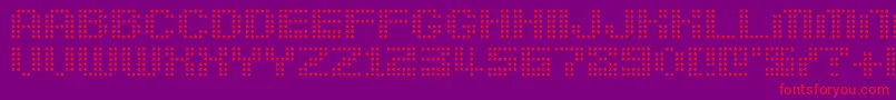 フォントBerirg – 紫の背景に赤い文字
