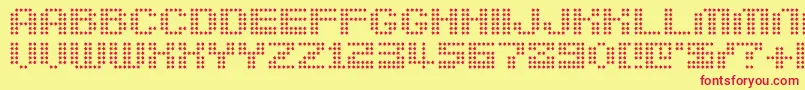 Berirg-fontti – punaiset fontit keltaisella taustalla