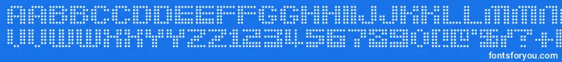 フォントBerirg – 青い背景に白い文字