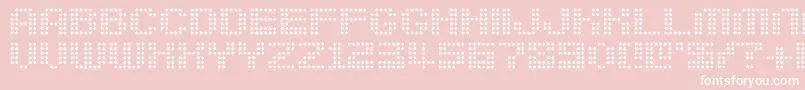 Berirg-fontti – valkoiset fontit vaaleanpunaisella taustalla