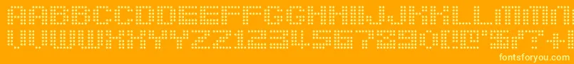 Шрифт Berirg – жёлтые шрифты на оранжевом фоне