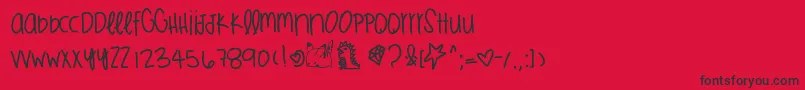 Juicywatermelons Font – Black Fonts on Red Background
