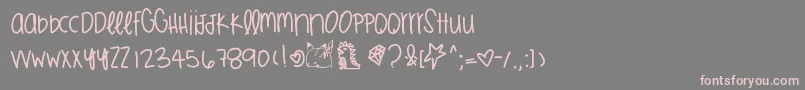 Weitere Informationen zur Juicywatermelons-Schriftart Juicywatermelons-Schriftart – Rosa Schriften auf grauem Hintergrund
