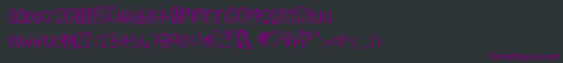 Шрифт Juicywatermelons – фиолетовые шрифты на чёрном фоне