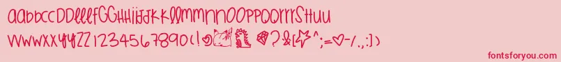 Juicywatermelons Font – Red Fonts on Pink Background