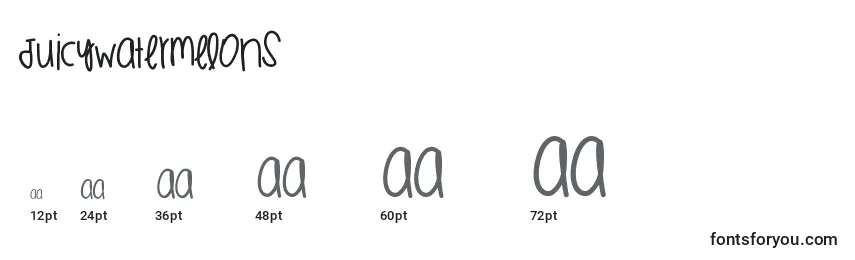 Juicywatermelons Font Sizes