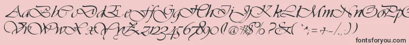 VivaciousRegular Font – Black Fonts on Pink Background