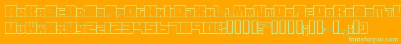 Czcionka Trans ffy – zielone czcionki na pomarańczowym tle