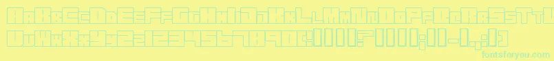 Trans ffy Font – Green Fonts on Yellow Background
