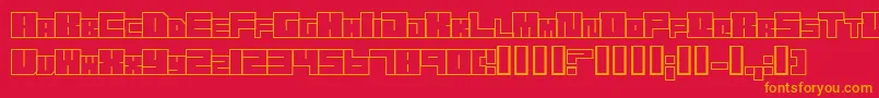 Trans ffy Font – Orange Fonts on Red Background