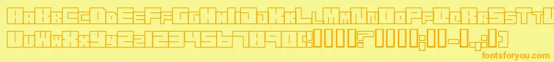 Шрифт Trans ffy – оранжевые шрифты на жёлтом фоне