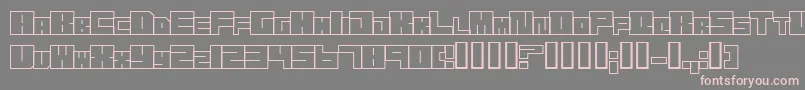 Fonte Trans ffy – fontes rosa em um fundo cinza