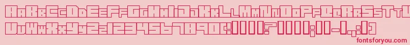 Fonte Trans ffy – fontes vermelhas em um fundo rosa