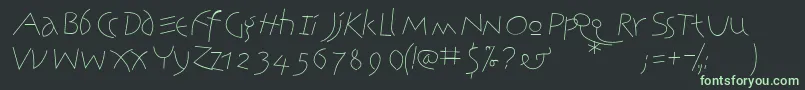 フォントJonasLight – 黒い背景に緑の文字