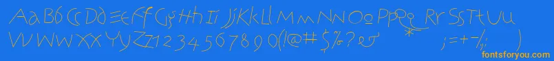 JonasLight Font – Orange Fonts on Blue Background