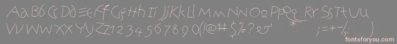 JonasLight Font – Pink Fonts on Gray Background