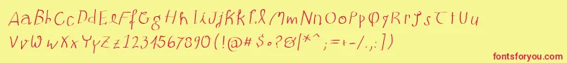 Batmania Font – Red Fonts on Yellow Background