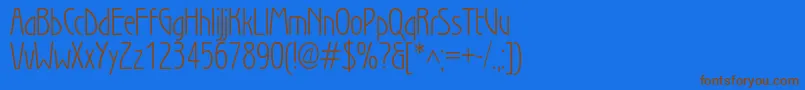 WienlightBook Font – Brown Fonts on Blue Background