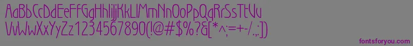 WienlightBook Font – Purple Fonts on Gray Background