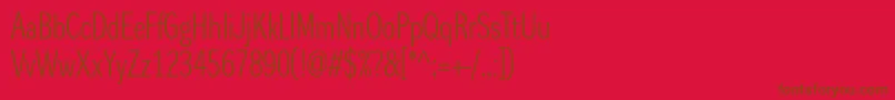 Dynagrotesklc Font – Brown Fonts on Red Background