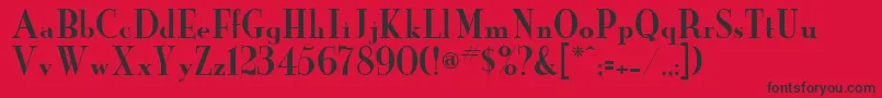 Newyorkr Font – Black Fonts on Red Background