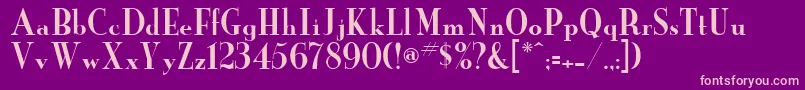 Newyorkr Font – Pink Fonts on Purple Background