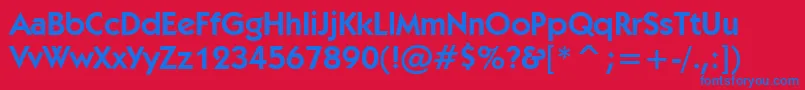 Kabeld Font – Blue Fonts on Red Background