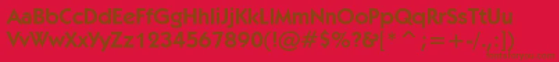 Kabeld Font – Brown Fonts on Red Background