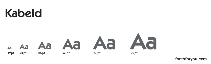 Kabeld Font Sizes